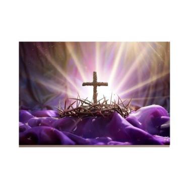 Imagem de 1pc fundo religioso de páscoa, guirlanda de espinhos tema de páscoa fu