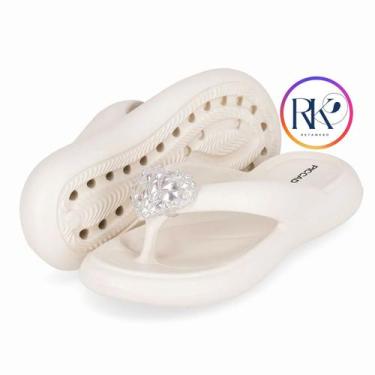 Imagem de Chinelo Piccadilly Marshmallow com Enfeite Lançamento cor:off whitetam