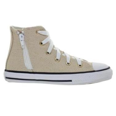 Imagem de Tênis Infantil Menina Cano Alto Converse Side Zip CK11870001 Creme-Feminino