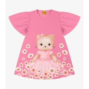 Imagem de Vestido Poly Flex Touch - Meia Malha Rovi Kids Rosa, 1, Rosa