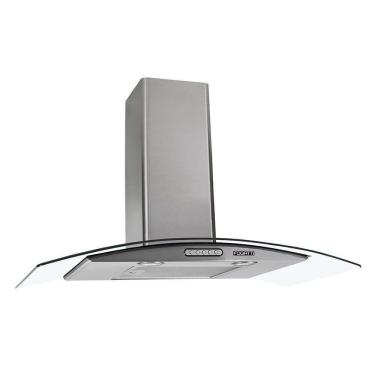 Imagem de Coifa De Parede 90cm Vidro Curvo Duto Slim Fogatti Inox 110V