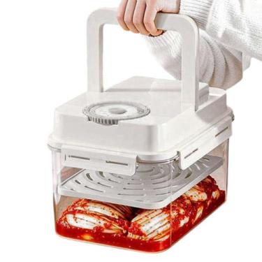 Imagem de Caixa de Fermentacao 4 Litros Pote Conserva Salmora Alimentos Carne Fr