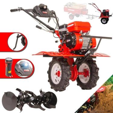 Imagem de Motocultivador Microtrator MCG780-A a Gasolina 4T 7HP 212CC com Lanterna de LED Removível Kawashima