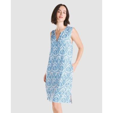 Imagem de Vestido Feminino com Abertura Confortável Azul Lohe, Azul, G