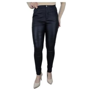 Imagem de Calça Social Feminina Pellini Slim Resinada Preta - CAL885-Feminino