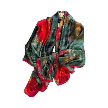 Imagem de Novo lenço de primavera feminino design suave pele-amigável cachecol x