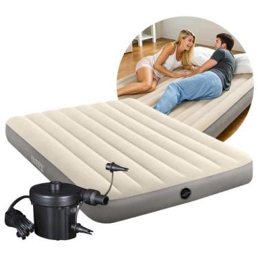 Imagem de Colchão Casal Inflável Dura Beam Fiber Tech 272kg Standard com Bomba E