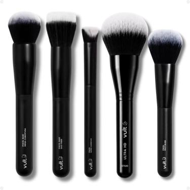 Imagem de Kit Vult Pincéis para Maquiagem: Base, Duo Fiber, Corretivo, Pó e Blush