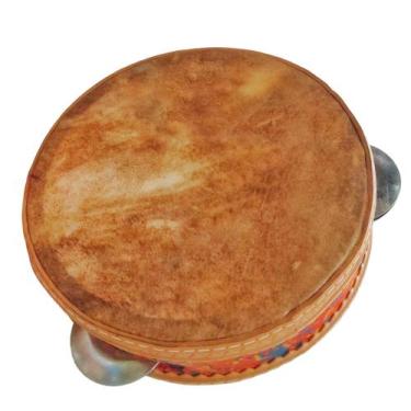 Imagem de pandeiros infantis brinquedos musicais para crianças de couro - BRINQU