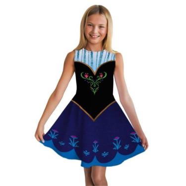 Imagem de Vestido Fantasia Ana Frozen infantil - Andara Moda Pais e Filhos, 1-2 