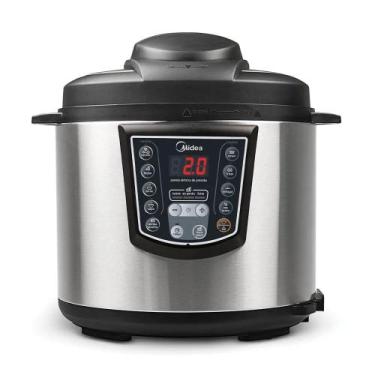 Imagem de Panela de Pressão Elétrica 6 Litros Midea Digital Inox com 1000W de po