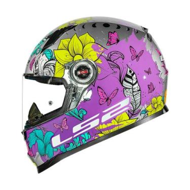 Imagem de Ls2 capacete ff358 dreamcatcher silver/yellow, 58