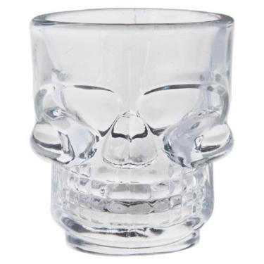 Imagem de Jogo de 6 copos Skull Mug para shot em vidro com forma de caveira 50ml