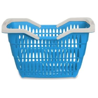 Imagem de Kit 12 Cesta Plastica Supermercado Farmacia Hortifruti - USUAL UTILIDA