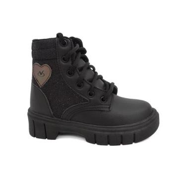 Imagem de Bota Coturno Infantil Via Vip Vv5600 Preto, 32, Preto