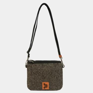 Imagem de Bolsa dupla crossbody de lã - felipe borges acessórios