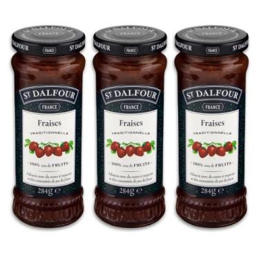Imagem de Geleia Francesa St. Dalfour Fraises Morango Kit 3un 284g, St. Dalfour