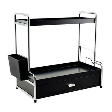 Imagem de Porta Temperos Condimentos Organizador Cozinha Preto - Plogato Store -
