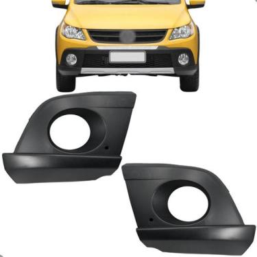 Imagem de Par Grade Moldura Farol De Milha Saveiro Cross G5 2010 2011 2012 2013 