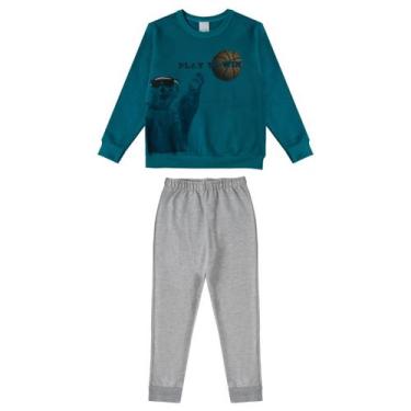 Imagem de Conjunto Infantil Masculino Moletom Estampado em Algodão Malwee, 12
