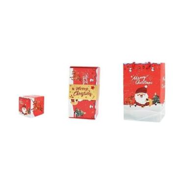 Imagem de Caixas De Presente Pop-up De Natal Vermelhas E Verdes 12 Peças Dobráve