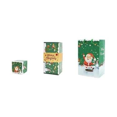Imagem de Caixas De Presente Pop-up De Natal Vermelhas E Verdes 12 Peças Dobráve
