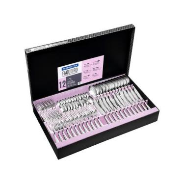Imagem de Faqueiro Tramontina Inox Mônaco 66917157 - 72 Peças, Prata, 72