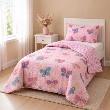 Imagem de Edredom Estampado Infantil 01 Peça Solteiro Kids Cobre Leito - ENTROU 
