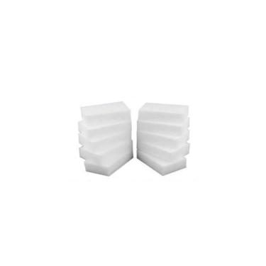 Imagem de Esponja De Melamina Branco 10 Unidades - Topmixshop, Branco