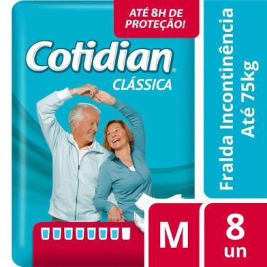 Imagem de Fralda Geriátrica Cotidian Clássica Adulto M c/8