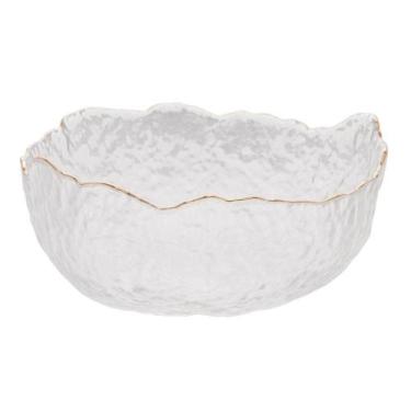 Imagem de Bowl De Cristal Martelado Com Borda Dourada 19 X 10 Cm Taj Wolff