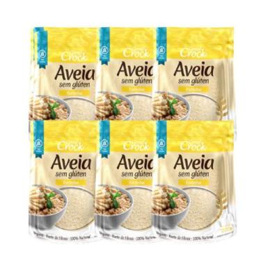 Imagem de Kit 6 Farinha de Aveia 200g Sem Glúten Leve Croc