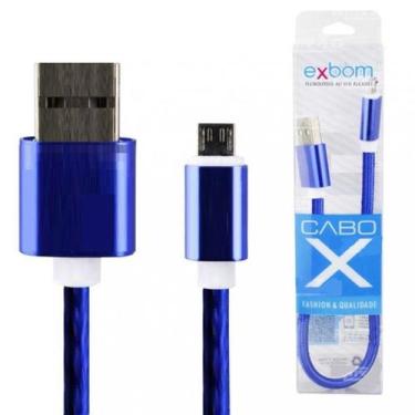 Imagem de Cabo X Micro USB V8 Revestido Fast Charge 30cm - Exbom