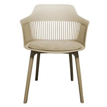 Imagem de Cadeira De Jantar Design Marcela Fendi Com Estofado Fendi Bege