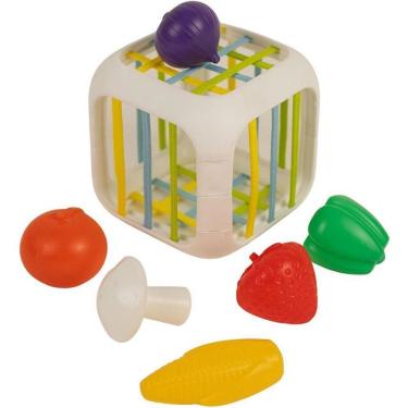 Imagem de Brinquedo Educativo Cubo das Frutinhas Interativo para Bebês de Plástico Atóxico GGB Plast