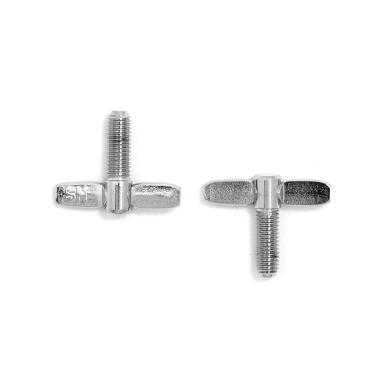 Imagem de Parafuso para Clamp de Pedal de Bumbo SC-0055 Tipo Borboleta 8mm Cromado com 2 Peças Gibraltar