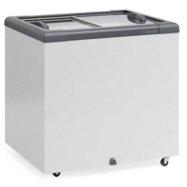 Imagem de Freezer Horizontal Gelopar Degelo Manual 210L Porta de Vidro Temperado GHD200 Cinza 220V