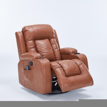 Imagem de Poltrona do Papai Austin G94 Reclinável com Massagem e Aquecimento Pu Caramelo Gran Belo