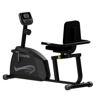 Imagem de Bicicleta Ergométrica Athletic Training Horizontal Magnética 8 Níveis 140KG sem Impacto Uso Residencial e Comercial