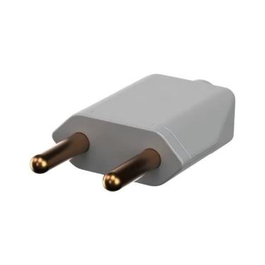 Imagem de Pino Macho 2P-10A com Prensa Cabo Uso Eletrico Seguro Cinza Bivolt Mec Tronic