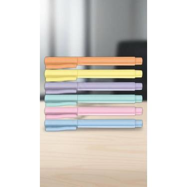 Imagem de Kit 6 Canetas Marca Texto Tons Pastel Ergonômicas - Congratulations St