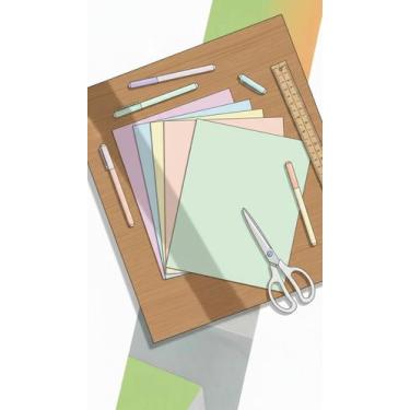 Imagem de Papel Colorido 180g A4 Tons Pastel - 50 Folhas - Congratulations Store