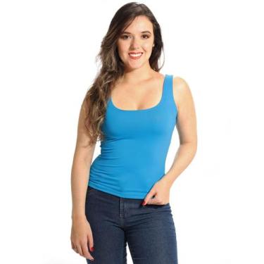 Imagem de Regata Feminina Lisa Ansitia Fitness De Poliamida Premium, M