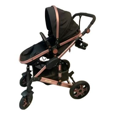 Imagem de Carrinho De Bebê De Paseio Noel Naty Europeu Preto Rose 2