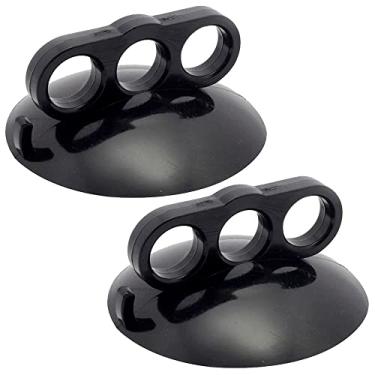 Imagem de 2 Ventosas Garra 3 Dedos PVC Preta 110mm Martelinho De Ouro