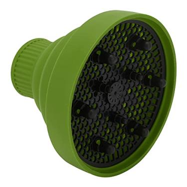 Imagem de Difusor de secador de cabelo, saída de ar de tipo denso, difusor de secador de cabelo portátil para casa para viagens(verde)