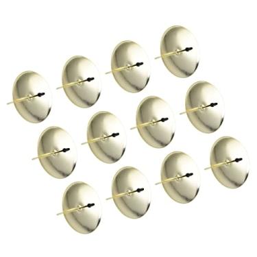 Imagem de Castiçal, 7.0x6.5x6.5cm / 2.8x 2.6x 2.6in Ferro Material Diâmetro suficiente 12pcs Estável Confiável Placa de Vela para Advento para Feriados para Festas
