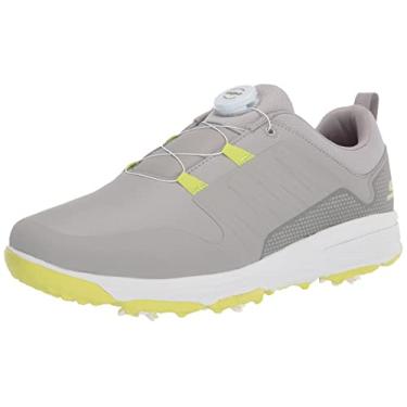 Imagem de Skechers Sapato de golfe masculino à prova d'água Torque Twist, Cinza/amarelo, 9