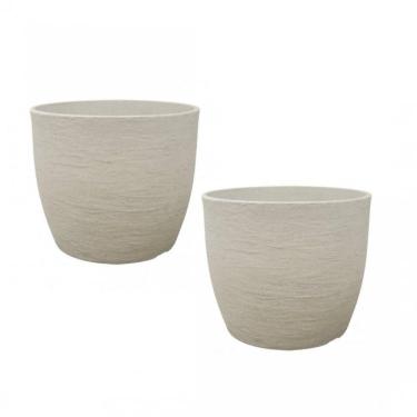 Imagem de Conjunto 2 Vasos Redondo Europa 28cmx33,5cm Japi Cinza