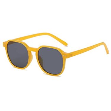 Imagem de Vintage Shades Retro Round Sunglasses Women Fashion Orange Sun Glasses Men Driving Eyewear Ladies,C5 yellow,china